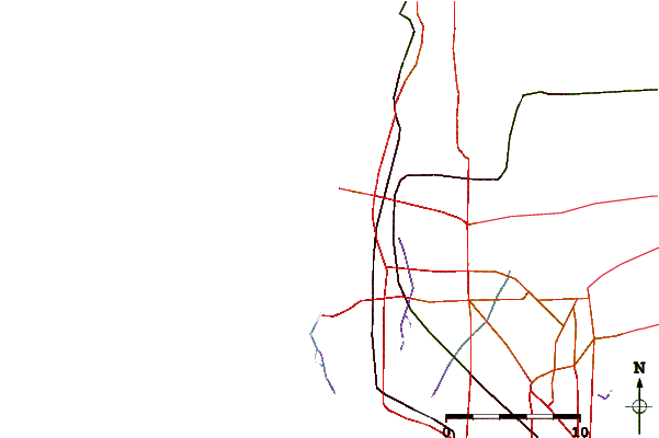 Roads and rivers around Sand Key Park