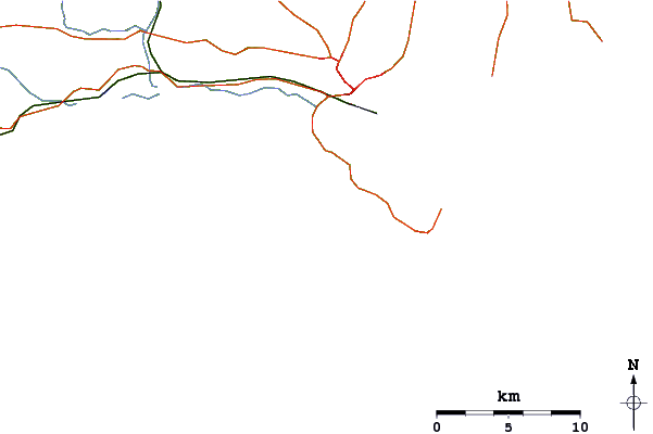 Roads and rivers around Sand Patch Beach