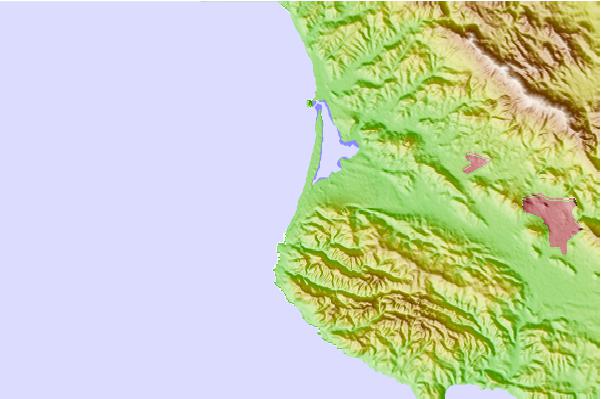 Surf spots located close to Sand spit