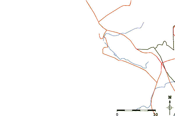 Roads and rivers around Sand spit