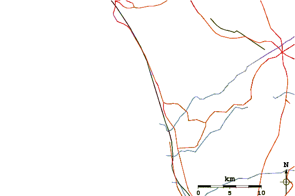 Roads and rivers around Sandbox