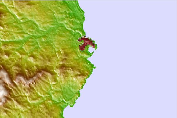 Surf spots located close to Sandford Bay
