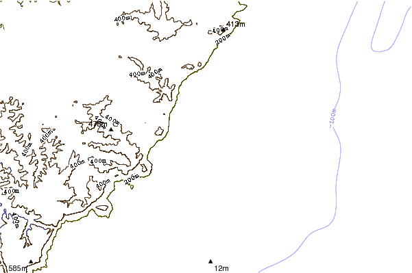 Shoreline around Sandon Point