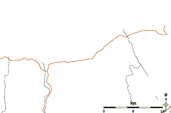 Roads and rivers around Sandside Bay