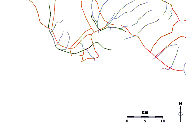 Roads and rivers around Sandtracks