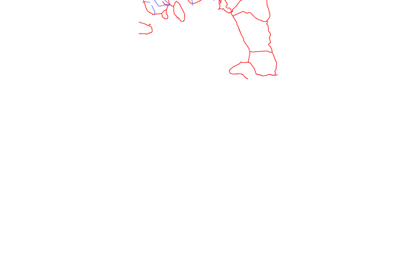 Roads and rivers around Sandvik