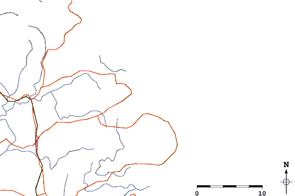 Roads and rivers around Sandy Bay