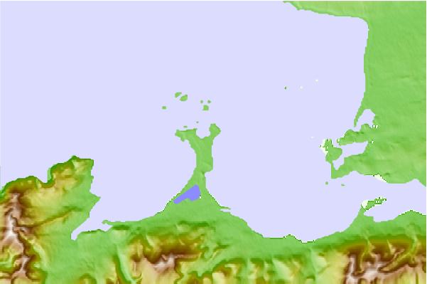 Surf spots located close to Sandy Bay