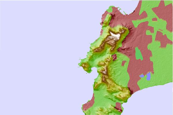 Surf spots located close to Sandy Bay