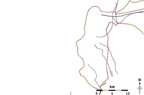 Roads and rivers around Sandy Bay