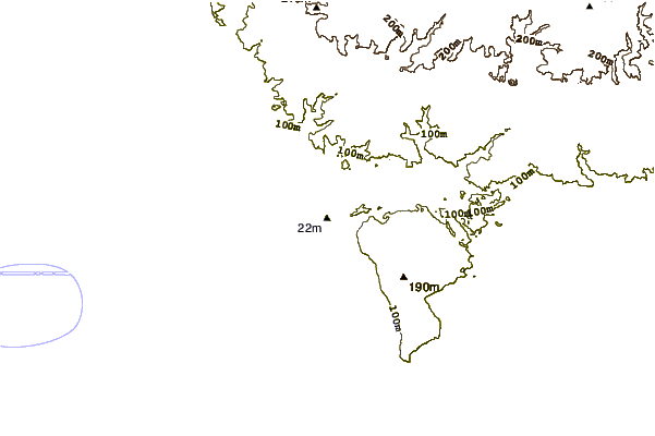 Shoreline around Sandy Creek