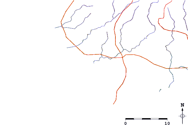 Roads and rivers around Sandy Creek