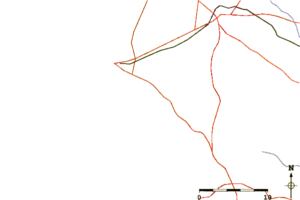 Roads and rivers around Sanguessuga
