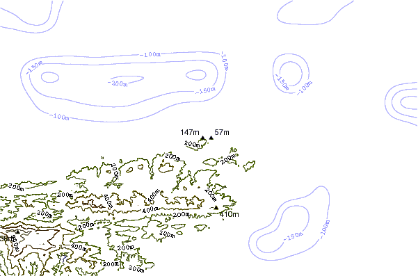 Shoreline around Sans Sousi