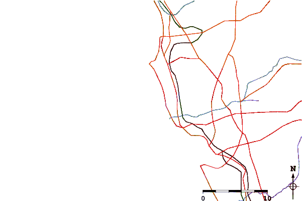 Roads and rivers around Santa Clara Court