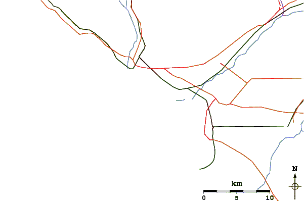 Roads and rivers around Santa Clara Rivermouth