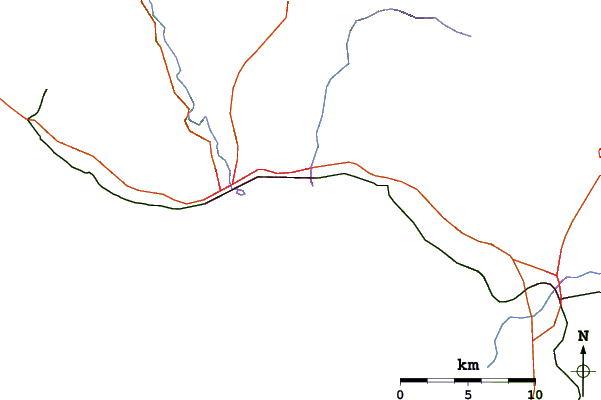 Roads and rivers around 41st Ave (The Hook - Shark Cove)