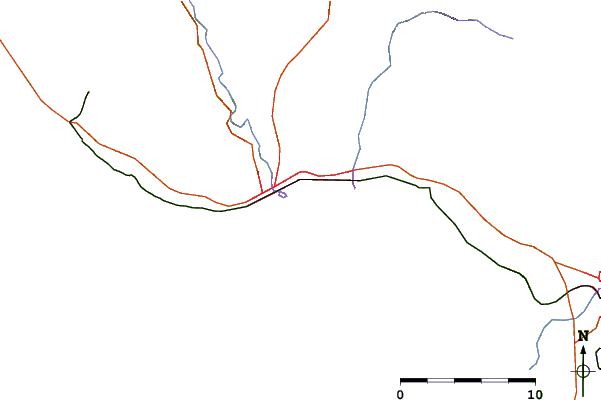 Roads and rivers around Santa Cruz Harbour
