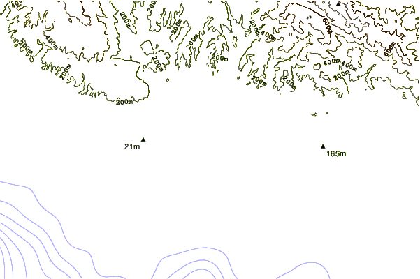 Shoreline around Santa Cruz Rockview St