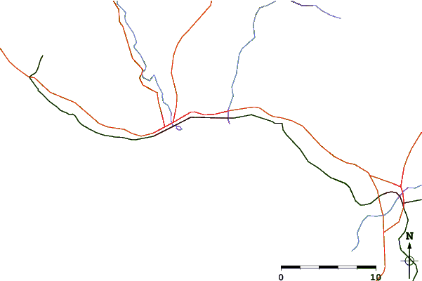 Roads and rivers around Santa Cruz Rockview St