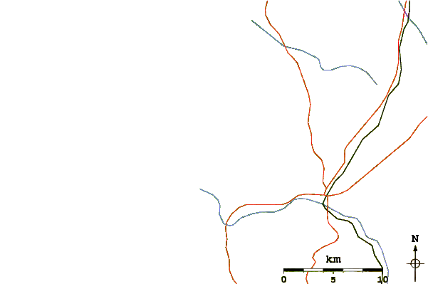 Roads and rivers around Santa Cruz