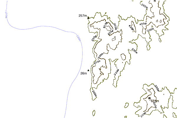 Shoreline around Santa Maria de Oia