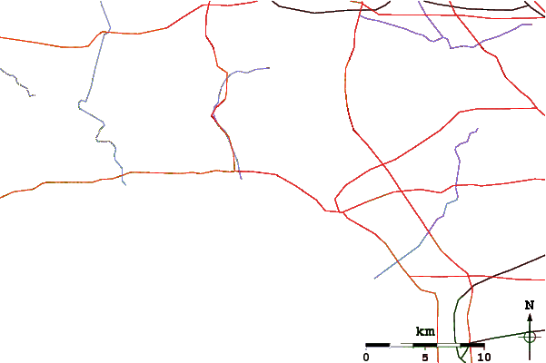 Roads and rivers around Santa Monica Jetties