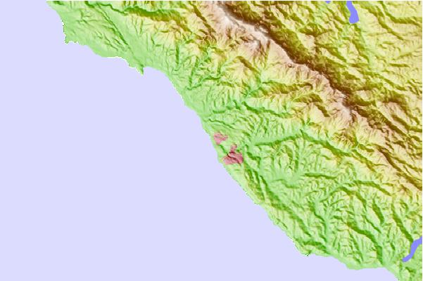 Surf spots located close to Santa Rosa Creek