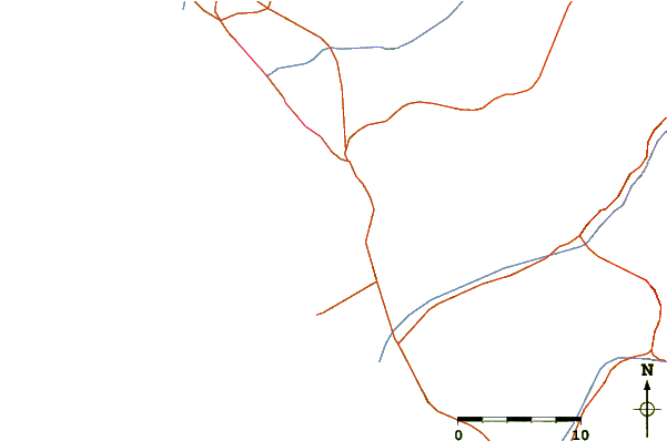 Roads and rivers around Santa Rosa