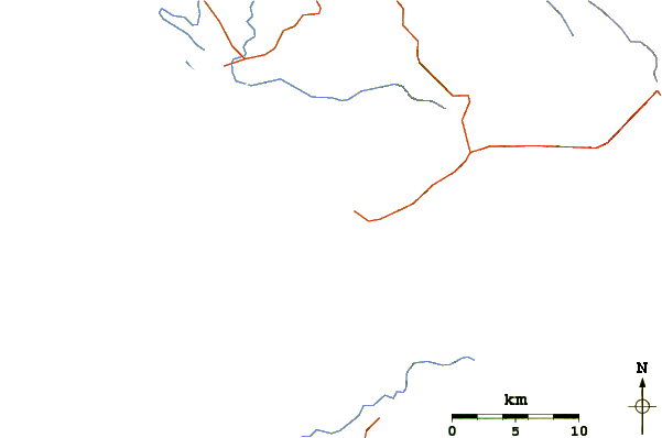 Roads and rivers around Santa Cruz
