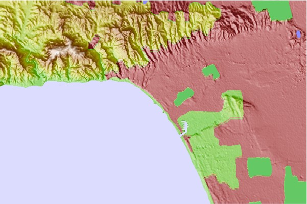 Surf breaks located close to Santa Monica Pier