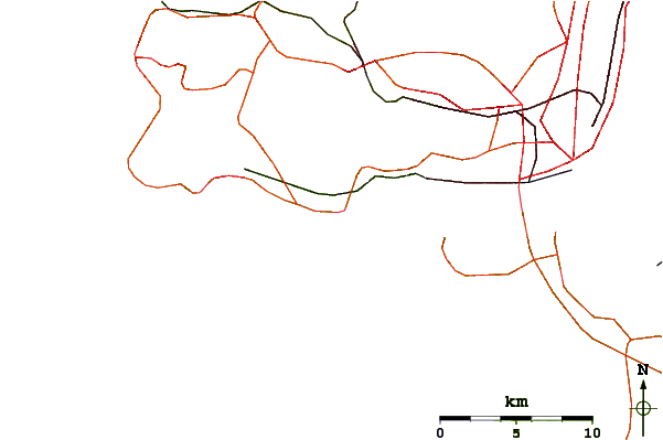 Roads and rivers around Santo Amaro