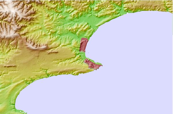 Surf breaks located close to Santos Reef