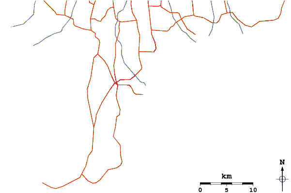 Roads and rivers around Sanur Reef
