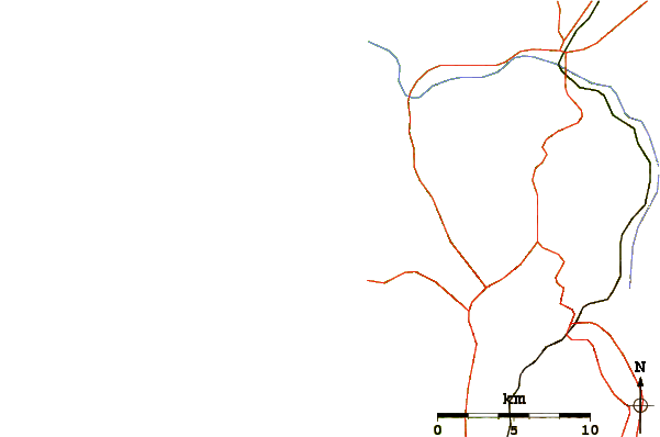 Roads and rivers around Sao Lourencoo