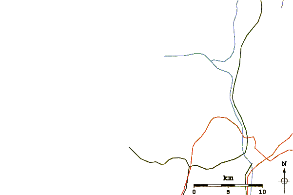 Roads and rivers around Sao Pedro de Muel