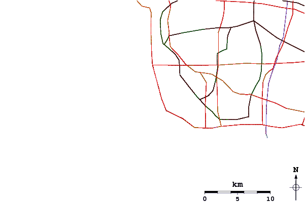 Roads and rivers around Sapphire Street