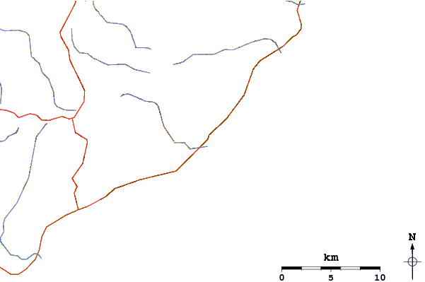 Roads and rivers around Sawmills