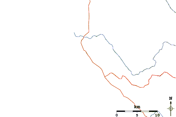 Roads and rivers around Schooner Gulch/Moat Creek