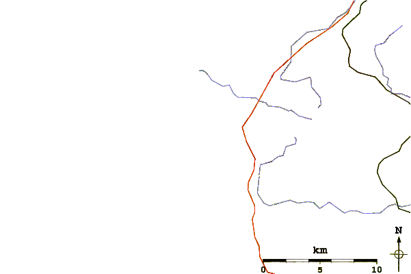 Roads and rivers around Sciotot