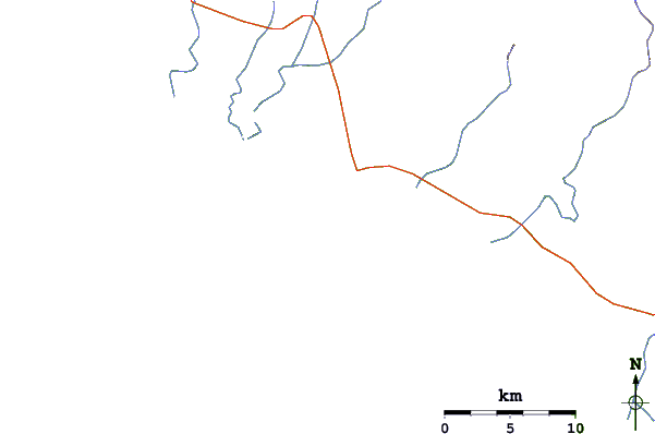 Roads and rivers around Scorpion Bay (San Juanico)