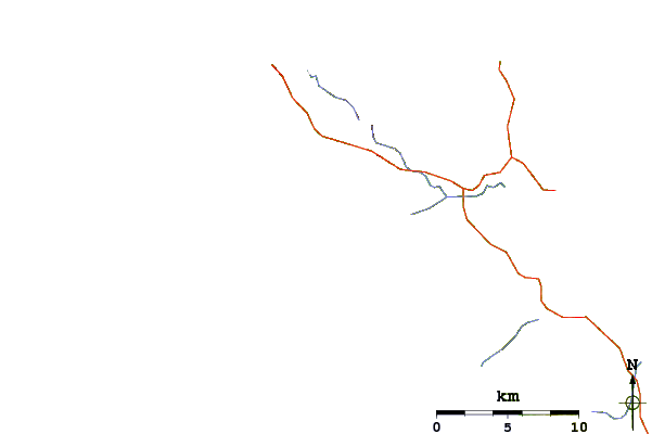Roads and rivers around Scott Point