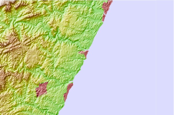 Surf spots located close to Scottburgh Point