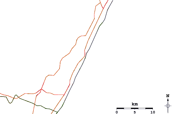Roads and rivers around Scottburgh Point