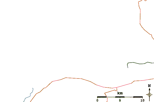 Roads and rivers around Scraggane Bay
