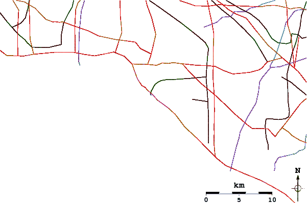 Roads and rivers around Seal Beach Pier