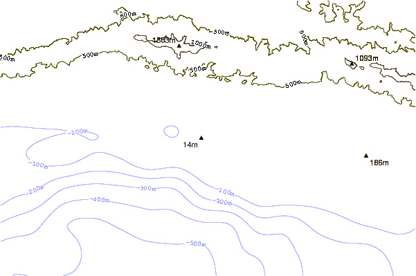 Shoreline around Seals