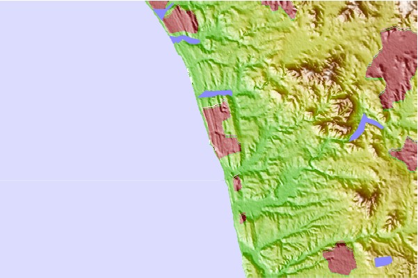 Surf spots located close to Seaside Reef