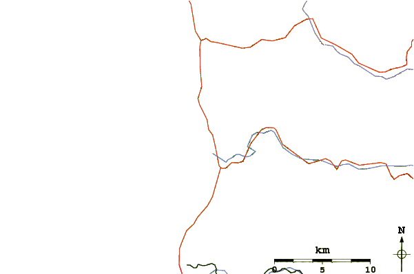 Roads and rivers around Seaside Creek
