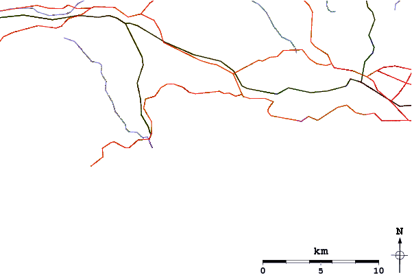 Roads and rivers around Seaton